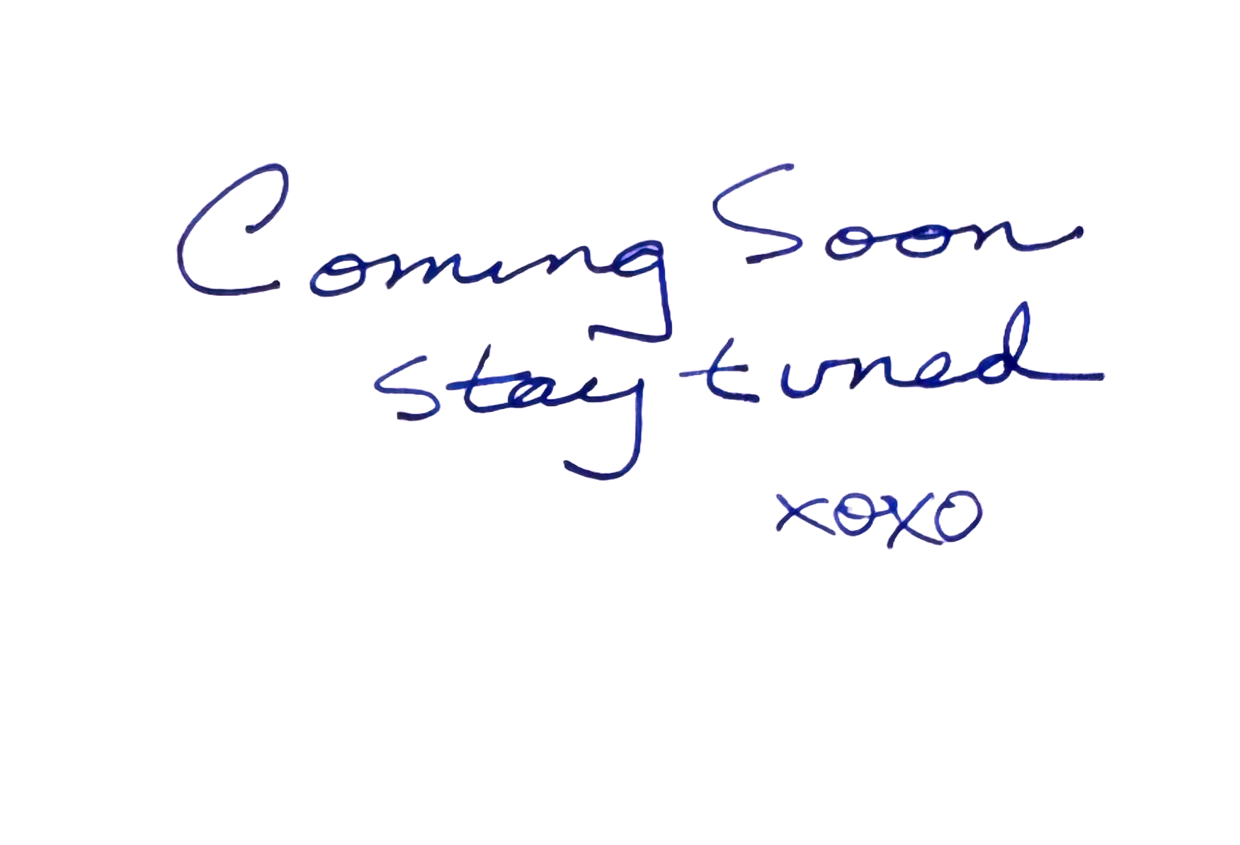 Handwritten Coming Soon text on paper